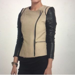 Rebecca Minkoff Linda jacket with leather sleeves
